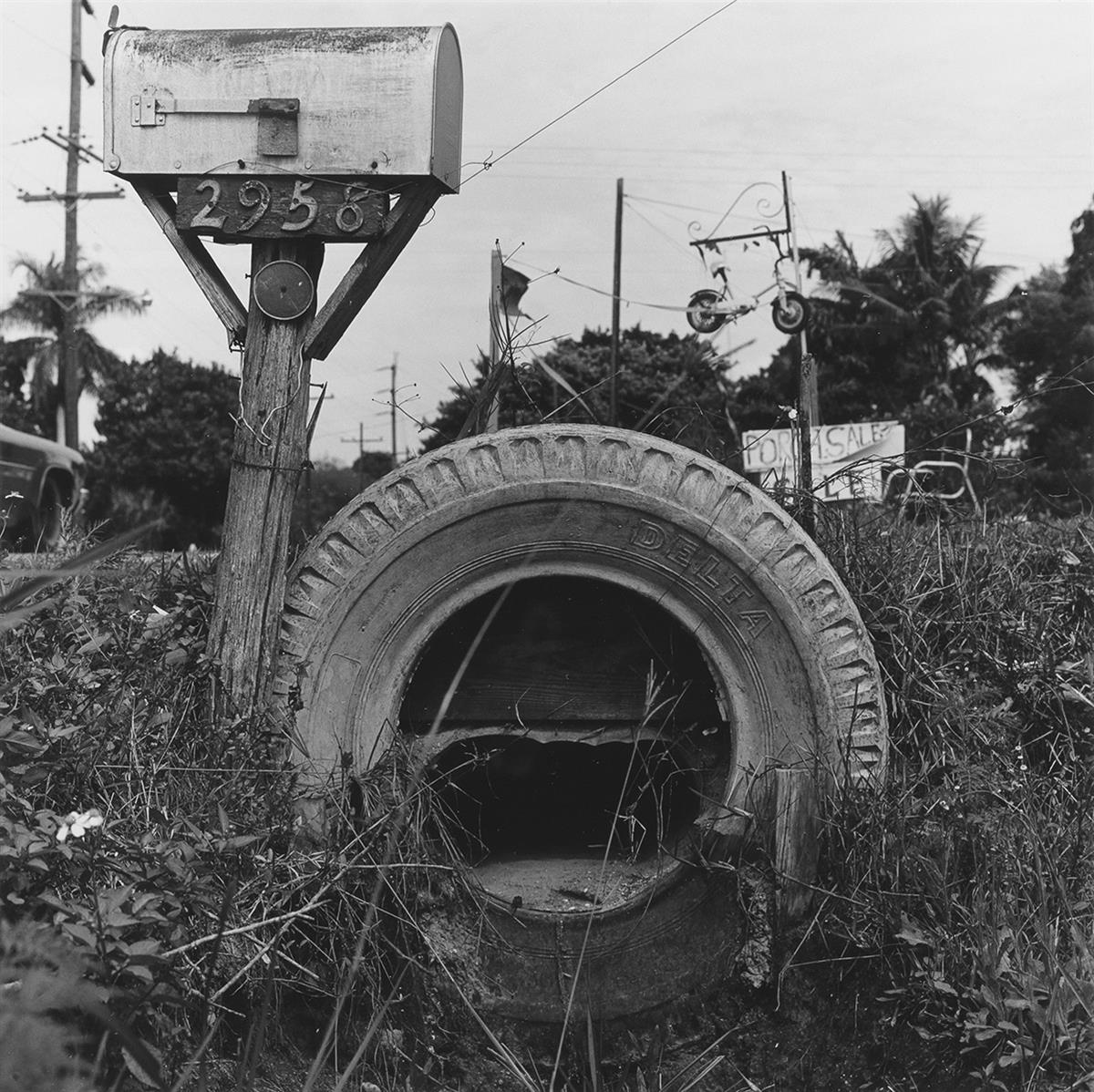 ROBERT RAUSCHENBERG (1925-2008) Study of a mailbox and tire.